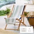 thumbnail image 5 of 100% Cotton Cabana Stripe Oversized Beach & Pool Towel (Single Oversized- 35" x 70", Light Blue), 5 of 6