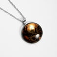 thumbnail image 4 of Halloween Cemetery Elegant Glass Circular Pendant Necklace - Stylish and Trendy Jewelry for Women, 4 of 5
