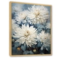 thumbnail image 2 of Designart "Simply Beige And Muted Blue Mums In Bloom VI" Mums Floater Framed Wall Art Prints, 2 of 5