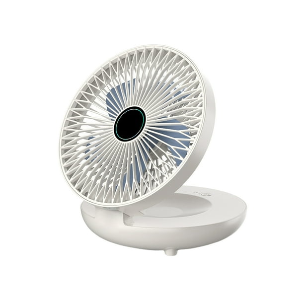 Ventilador portátil Advancent para acampar plegable montado en la pared silencioso versión de batería blanca