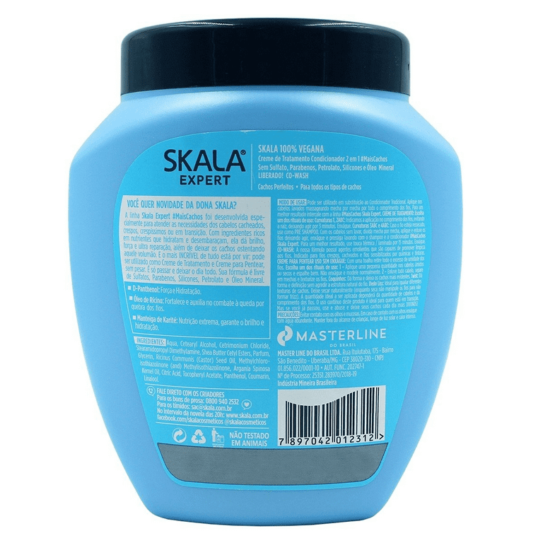 Skala 2 in 1 Hair Treatment Conditioner Curly Hair / Mais Cachos Expert  35.2 oz 