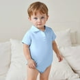 thumbnail image 3 of 3 Packs Baby Clothes Baby Boys Bodysuit Breathable Polo Base Onesie Pajamas Preemie Clothes Boys 9 Months, 3 of 8