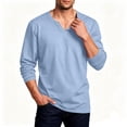 thumbnail image 5 of OGLCCG Men's and Big Men's Long Sleeve Shirts Casual V-Neck Athletic T Shirts Solid Color Basic Stretch Tee Shirts M-5XL, 5 of 5