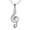Silver, variant on YYKihy Music Chic Necklace Fashion Charm Treble G Musica Note Pendant Jewelry Necklaces Pendants