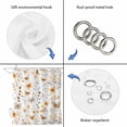 thumbnail image 5 of Orange Floral Spring Waterproof Fabric Shower Curtain,Butterfly Botanical Summer Waterproof Fabric Shower Curtain for Bathroom Curtains Bathtubs Hotel Shower Curtains with 12 Hooks Standard 66x72, 5 of 8