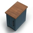 thumbnail image 3 of Miekor Furniture 14" Fully Assembled Blue and Brown Solid Wood Side Table 131556, 3 of 6