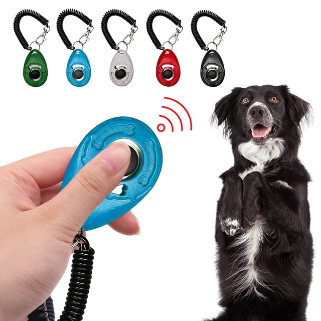 Cagogo 5Pcs Dog Training Clicker, Teardrop-Shaped Pet Clicker for Obedience Commands, Positive Reinforcement Dog Clicker for Puppy Training and Behavior Modification, Professional Dog Clicker
