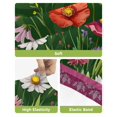 thumbnail image 4 of Spring Flowers Bar Stool Covers Set of 4, Purple Boho Farmhouse Botanical Florals Stretch Washable Bar Chair Covers with Backs, Removable Pub Counter Height Chair Cover for Kitchen Dining Room Cafe, 4 of 7