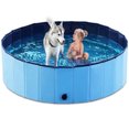 thumbnail image 1 of Piscina para perros grandes, piscina para niños de 63 x 12, bañera plegable de plástico duro para perros, piscina portátil exterior para niños, piscina para mascotas y perros, 1 of 5