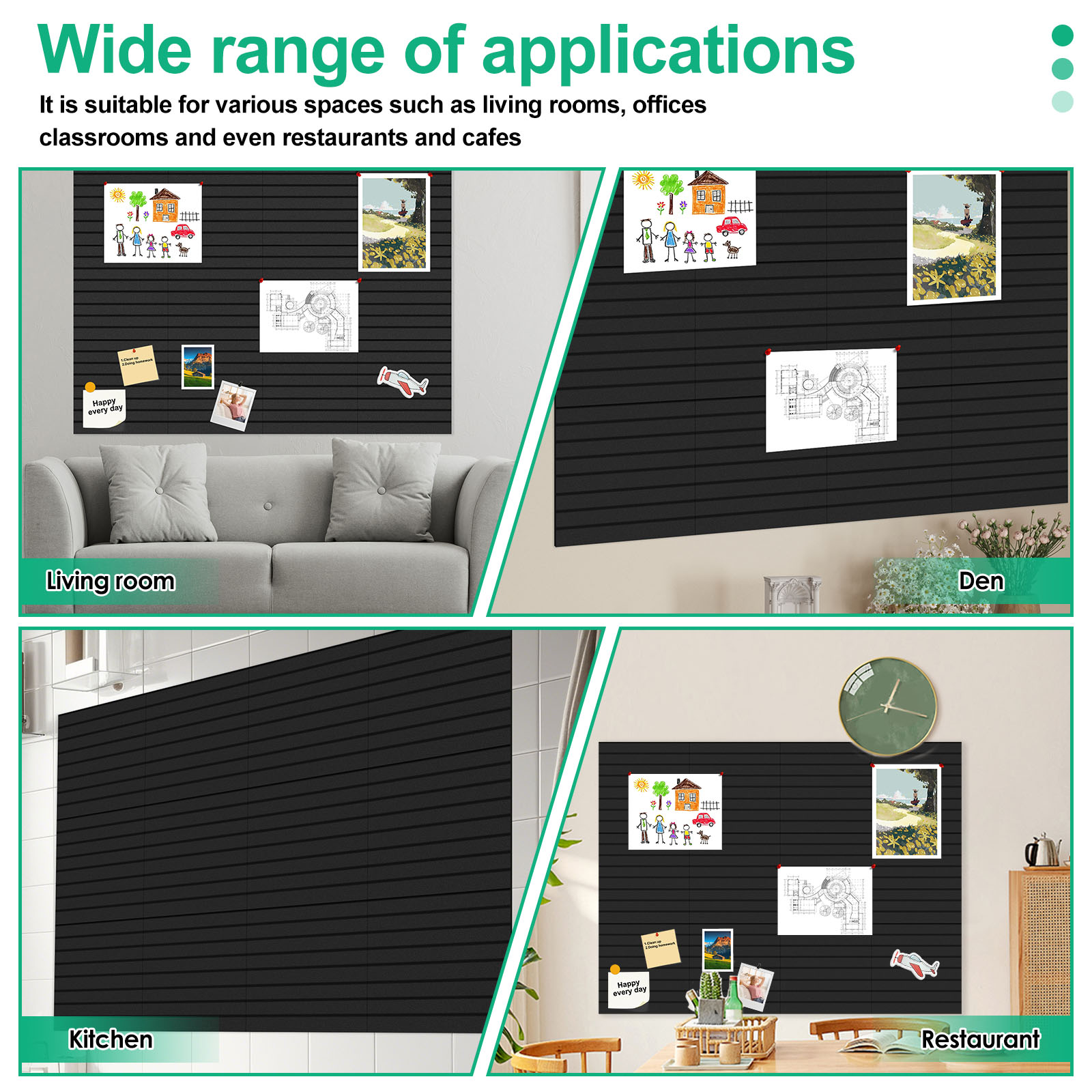 Threns 12 Pcs Felt Bulletin Board with Removable Adhesive Tabs Decorative Felt Pin Board for Photos Memos Home and Office Decor