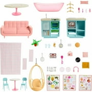 Barbie Hearth & Hand Townhouse Playset with 3 Levels & 40+ Pieces Including Furniture & Accessories
