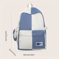 thumbnail image 4 of Color Contrast Laptop Backpack, Fashion Preppy Style School Bookbag, Casual Versatile Nylon Travel Rucksack, 4 of 5