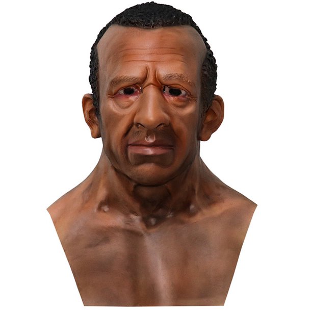 Máscara facial completa, casco de hombre mayor, de látex, disfraz de cosplay
