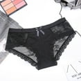 thumbnail image 2 of HCNTES Women Sexy Lace Panties Women Bow Briefs Panties Lace Underwear(3XL,Black), 2 of 3