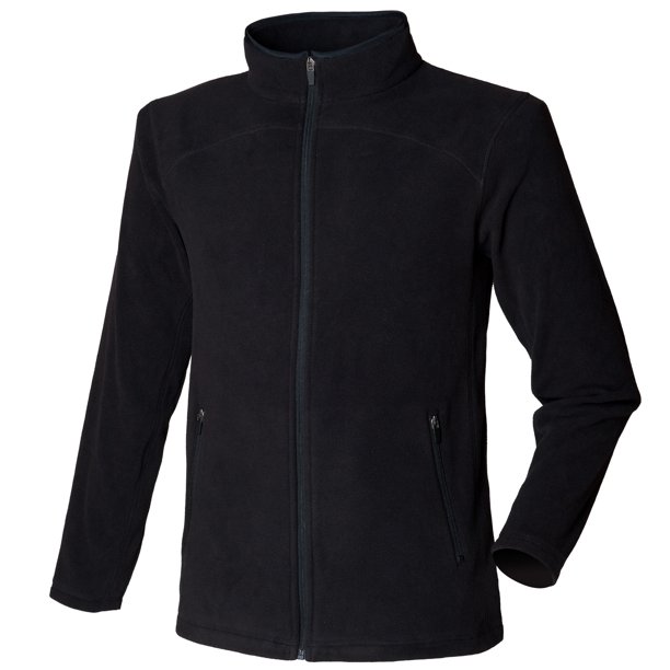 Skinni Fit - Forro polar ligero anti-bolas hombre caballero (Negro)