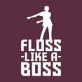 thumbnail image 4 of Floss Like A Boss - Flossin Dance Funny Emote Youth T Shirt - Medium - Maroon, 4 of 6