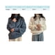 thumbnail image 3 of Jumpingount Suéter de poliéster para mujer, suéter de punto de tamaño libre, reemplazo de invierno, otoño, Vintage, cálido, jersey de manga larga, Prendas para la parte del cuerpo Gris azul Jumpingount AP015867-01, 3 of 6