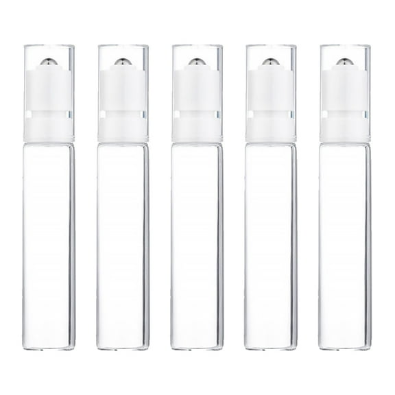 Refillable Glass Bottle Empty Roller Roll-on Essential Oil Bottles Filling Plastic Pcs