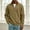 Brown, variant on Men's Sweatshirt Mock Neck Half Zip Corduroy Ribbed Elbow Patches Relaxed Fit Long Sleeve Top for Men Black Size XL