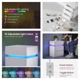 thumbnail image 2 of LEDREM LED Nightstand with 3 Drawers,Adjustable RGB Light Colors and Modes,Modern Bedside Table with Large Storage and Remote,Side Table,Cloud White, 2 of 6