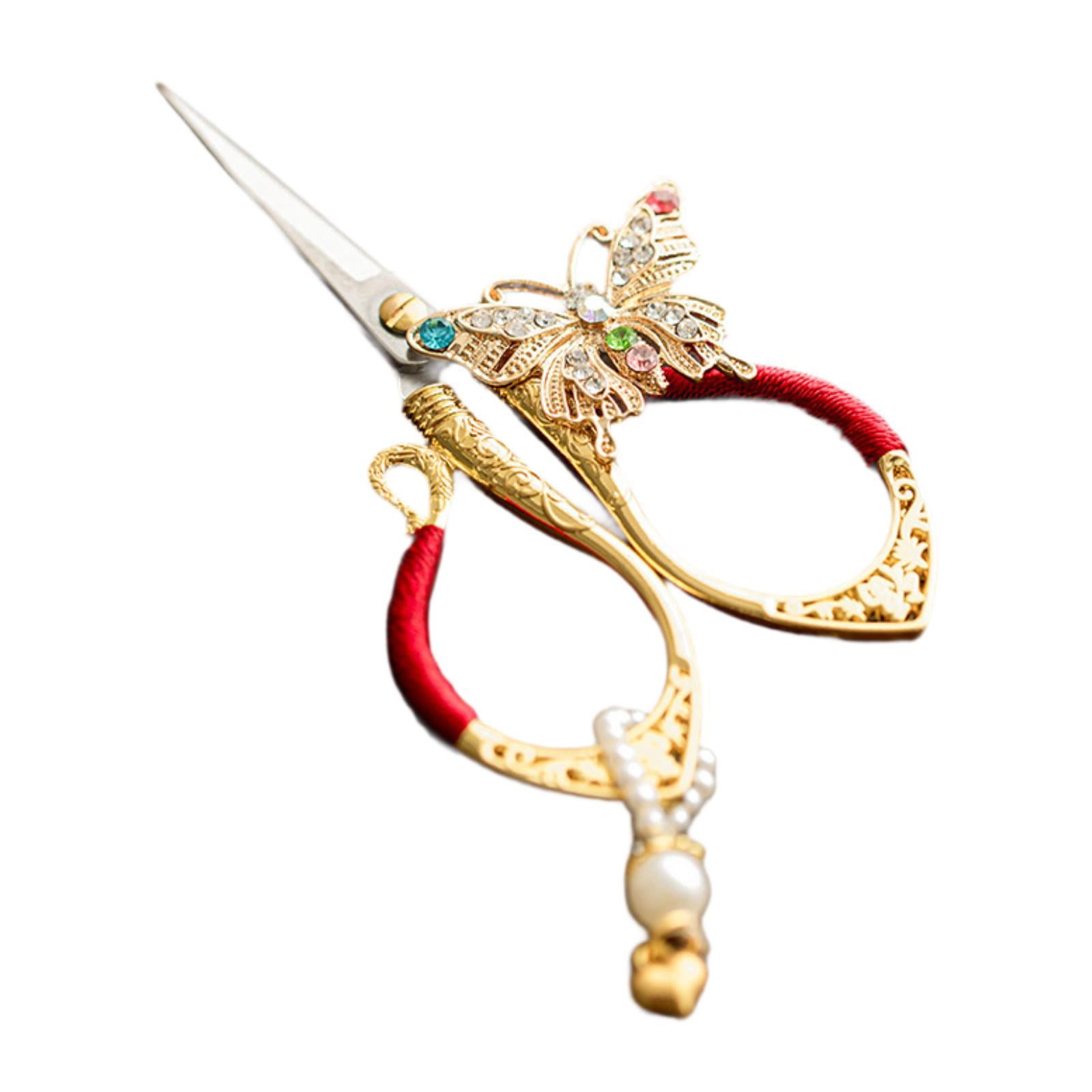 balikha Sewing Detail Shears DIY Craft Sharp s Sturdy Embroidery Tailor for Quilting Household Kitchen Red