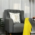 thumbnail image 2 of PiccoCasa Gold Stamping Decorative Throw Pillowcase 18"x18" Square Cushion Cover, #8, 2 of 7