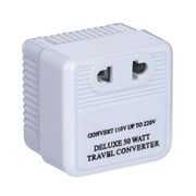 110V to 220V STEP UP VOLTAGE CONVERTER 50W TRANSFORMER US CHARGER PLUG ADAPTER !