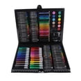 thumbnail image 1 of veasfak 167Pcs PVC High Quallity Drawing Set Colored Pencils Paint Brush for Office Black, 1 of 9