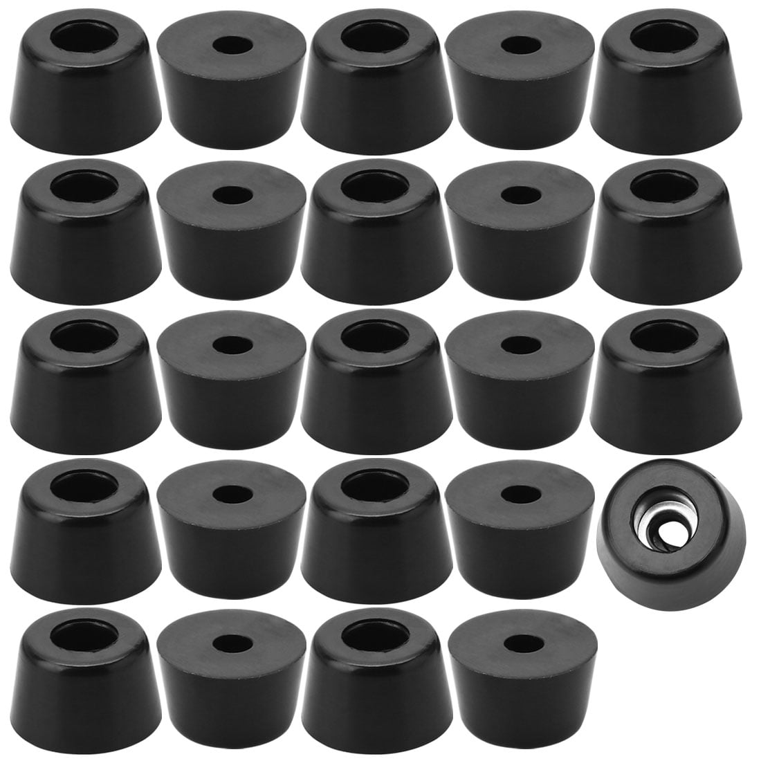 1 1/4" D x 3/4" H Rubber Feet Bumper Tapered w/ Washer Replacement Part Pack New 