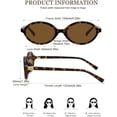 thumbnail image 2 of Retro Oval Sunglasses for Women, Trendy UV400 Protection, 2 of 4