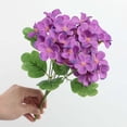 thumbnail image 2 of HuiXinOu Artificial Orchid Flowers, Silk Floral Arrangement for Home Decor, Wedding Centerpiece & Photography Props, Realistic Fake Plant in Vase, Purple White Bloom, 2 of 5