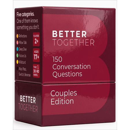 BETTER TOGETHER Couples Conversation Cards Game – 150 Romantic & Deep Questions for Date Night – Relationship Building Card Game – Anniversary, Bridal Shower, Valentine’s Gift
