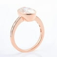 thumbnail image 4 of solitaire jewels 2.5CT Bezel Set Oval Moissanite Engagement Ring For Women, 10K Rose Gold, 4 of 8