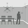 thumbnail image 5 of Hunter - Vicontessa 8-light Alturas Gold, Large Chandelier, Dimmable, Modern Style, Sputnik Shaped, for Bedrooms, Dining, Living Rooms - 48180, 5 of 8