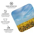 thumbnail image 4 of Pofeuu Blooming Sunflower Field Print Leather Coasters Set of 6, Round Cups Mugs Mat Pad for Home Kitchen Heat Resistant Drink Coasters,Square, 4 of 7