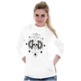 thumbnail image 3 of Celestial Skull Lunar Moon Cycle Plus Size Long Sleeve Graphic Tee Shirt Brisco Brands 3X, 3 of 5