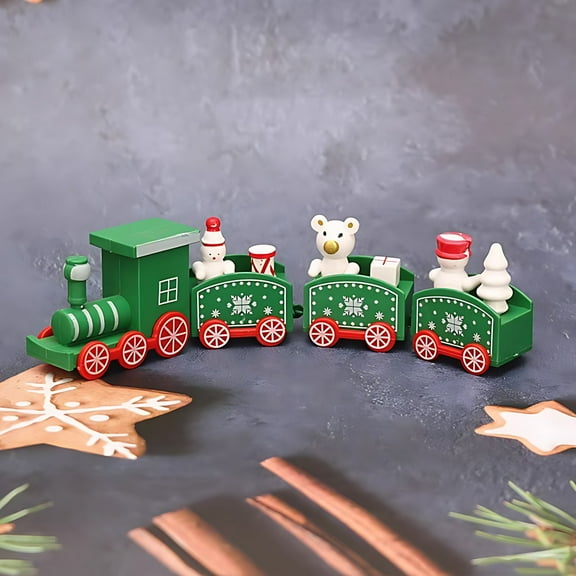 Fasiaou 1PCS Christmas Train Ornaments Merry Christmas Decorations For Home Xmas Tree Ornament Decoration For Year, Indoor & Outdoor Christmas Decorations, Christmas Party Decorations(Green)
