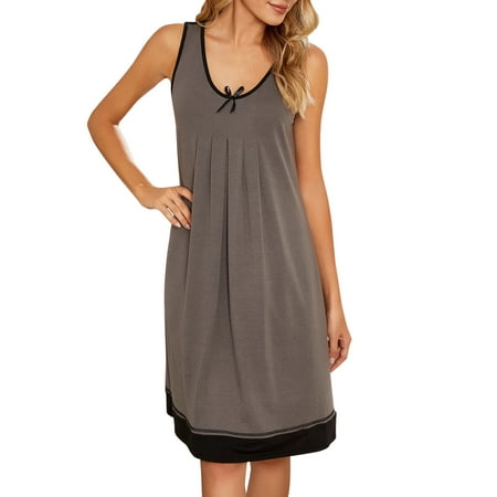 

MEGAWHEELS Casual Nightdress Sexy Bow Decoration Contrast Color sleepwear