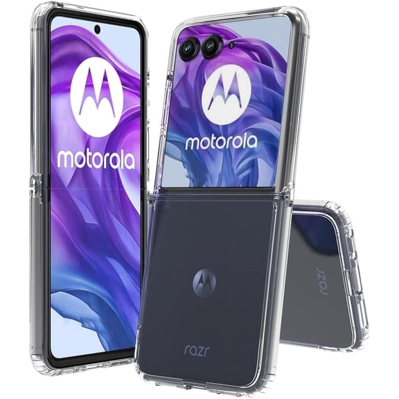 Entronix Clear Case Compatible with Moto Razr Plus (2024), Scratch-Resistant Hard Cover
