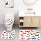 thumbnail image 1 of ABPHQTO Conjunto Mariposas Acuarela Aisladas Pintadas A Mano Juego de alfombras de baño de 3 piezas Alfombra de baño Alfombra de contorno y tapa de inodoro ABPHQTO Cont-CHAPPLE-30295, 1 of 2