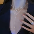 thumbnail image 5 of Collier Diamant à Franges Longues en Forme de Y Femmes, Collier Délicat, 5 of 5