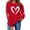 Red, variant on FDGIU ‌Women's Love Heart Sweatshirt, Valentine's Day Graphic Tee Long Sleeve Casual Top for Party & Gift Exchange