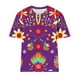 thumbnail image 4 of Fiudx Ofertas Flash Del Día Solo En Línea Camiseta Estampada Informal y de Moda para Mujer con Cuello Redondo y Top de Manga Corta, 4 of 4