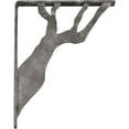 thumbnail image 4 of Ekena Millwork 1 1/2"W x 12"D x 15"H Damon Wrought Iron Bracket, (Single center brace), Antiqued Warm Silver, 4 of 10
