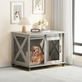 thumbnail image 5 of 37" Stress-Free Dog Crate with Dual Access | Sliding Barn Door & Flip Top Design Creates a Cozy Den for Your Pet, 5 of 25