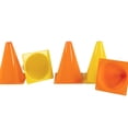 thumbnail image 3 of Traffic Safety Cones, Set of 15- Plastic, Colorful, Flexible for Kids Indoor and Outdoor Games, Sports Training, Driving, or Barriers by Hey! Play!, 3 of 6