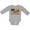 AC-Heather Grey, variant on Vintage US Flag Boys or Girls Long Sleeve Baby Bodysuit