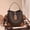 6869Coffee(Quilted), variant on Small Compact Leather Crossbody Bag for Women Classic Floral Bucket Bag for Women with Shoulder Strap Women's Top-handle Handbags with Adjustable Shoulder Strap