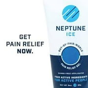 Neptune Ice Pain Relief Gel - Lidocaine 4%, Menthol 1%, Camphor 3%, Arnica Flower, Boswellia Serrata, MSM, Organic Aloe, and More - 3 ounce tube - 1 count