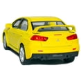 thumbnail image 2 of 5 2008 Mitsubishi Lancer Evolution X 1:36 Scale (Yellow) by Kinsmart, 2 of 2